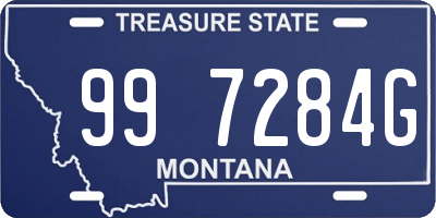 MT license plate 997284G