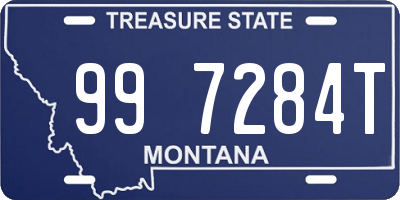 MT license plate 997284T