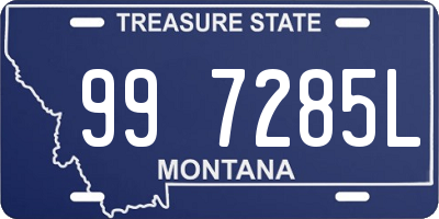 MT license plate 997285L