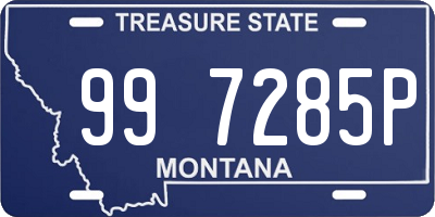 MT license plate 997285P