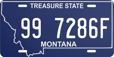 MT license plate 997286F