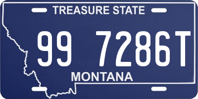 MT license plate 997286T