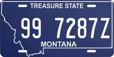 MT license plate 997287Z