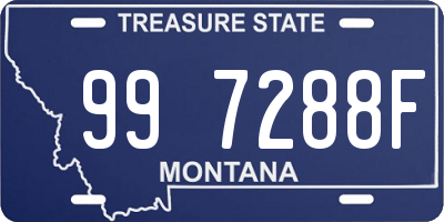 MT license plate 997288F