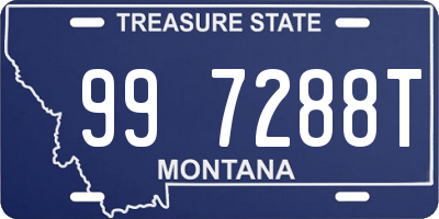 MT license plate 997288T