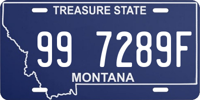 MT license plate 997289F