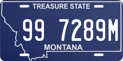 MT license plate 997289M