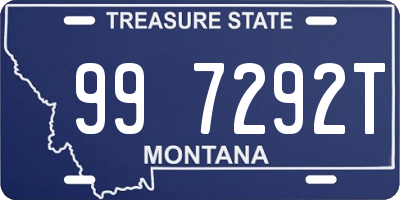 MT license plate 997292T