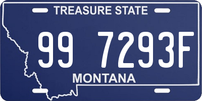 MT license plate 997293F