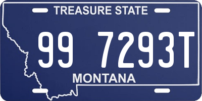 MT license plate 997293T