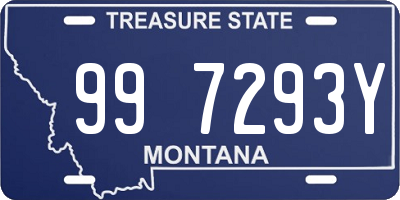 MT license plate 997293Y