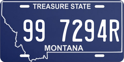 MT license plate 997294R