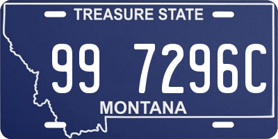 MT license plate 997296C