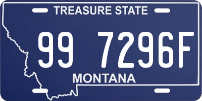 MT license plate 997296F