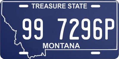 MT license plate 997296P