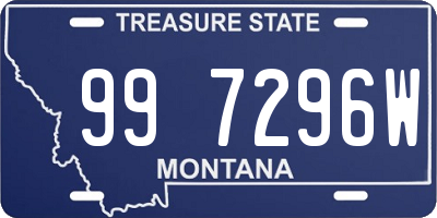 MT license plate 997296W