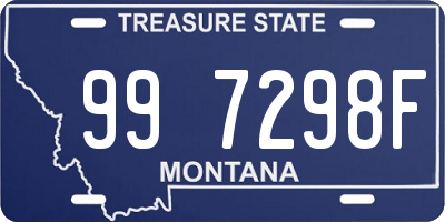 MT license plate 997298F