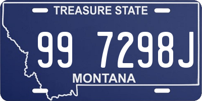 MT license plate 997298J