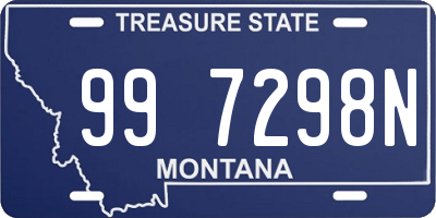 MT license plate 997298N