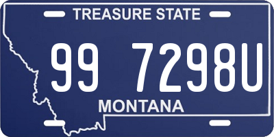 MT license plate 997298U