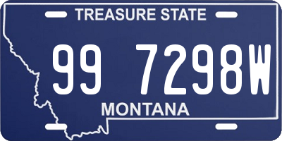 MT license plate 997298W