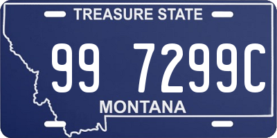 MT license plate 997299C