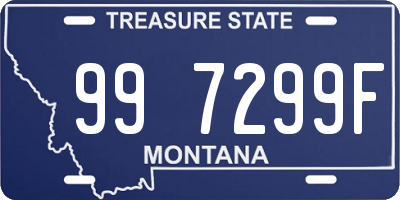 MT license plate 997299F