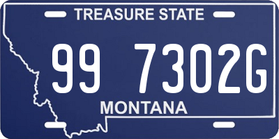 MT license plate 997302G