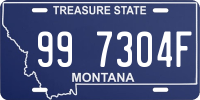 MT license plate 997304F