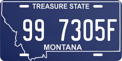 MT license plate 997305F