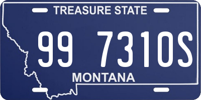 MT license plate 997310S