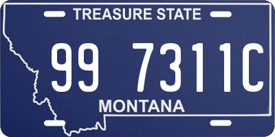 MT license plate 997311C