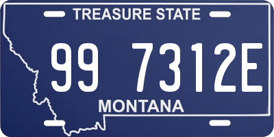 MT license plate 997312E