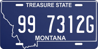 MT license plate 997312G