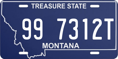 MT license plate 997312T