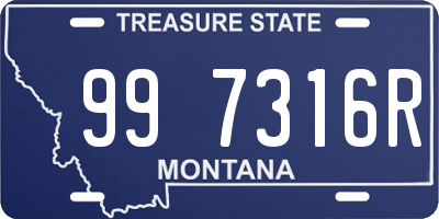 MT license plate 997316R