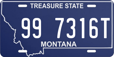 MT license plate 997316T