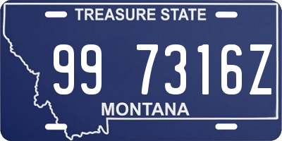 MT license plate 997316Z