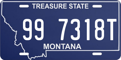 MT license plate 997318T