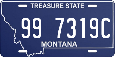 MT license plate 997319C