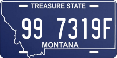 MT license plate 997319F