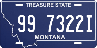 MT license plate 997322I