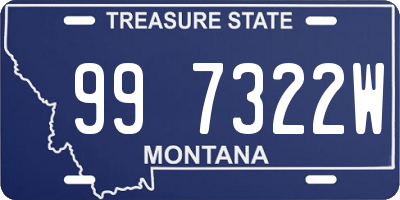 MT license plate 997322W