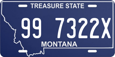 MT license plate 997322X