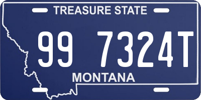 MT license plate 997324T