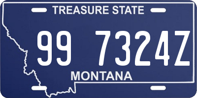 MT license plate 997324Z