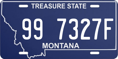 MT license plate 997327F