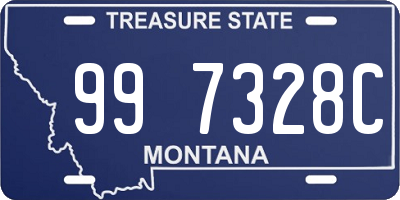 MT license plate 997328C