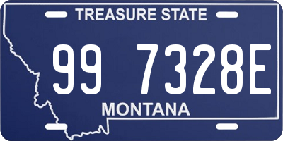 MT license plate 997328E