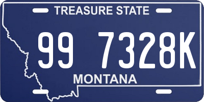 MT license plate 997328K